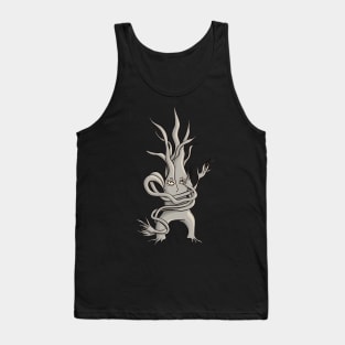 Spooky Tree Creature With Tangled Branches Tank Top